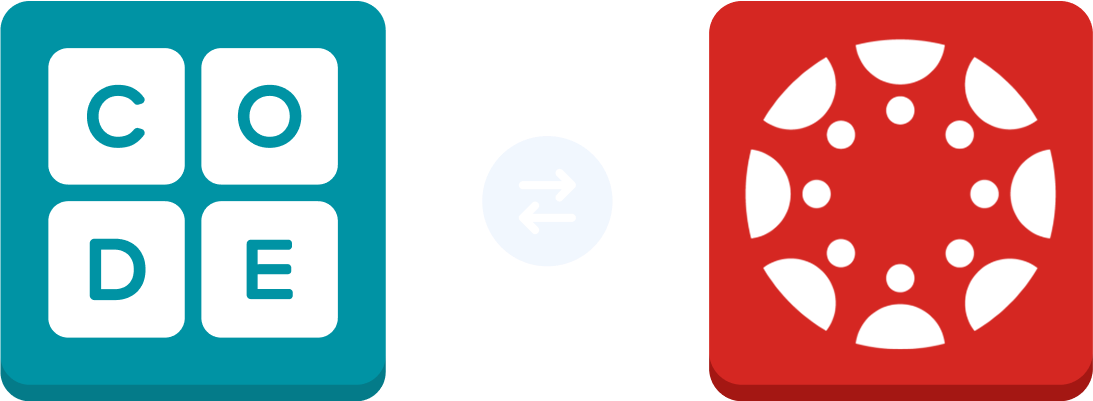 Code.org and Canvas Logo