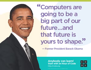 Obama with a quote about computers